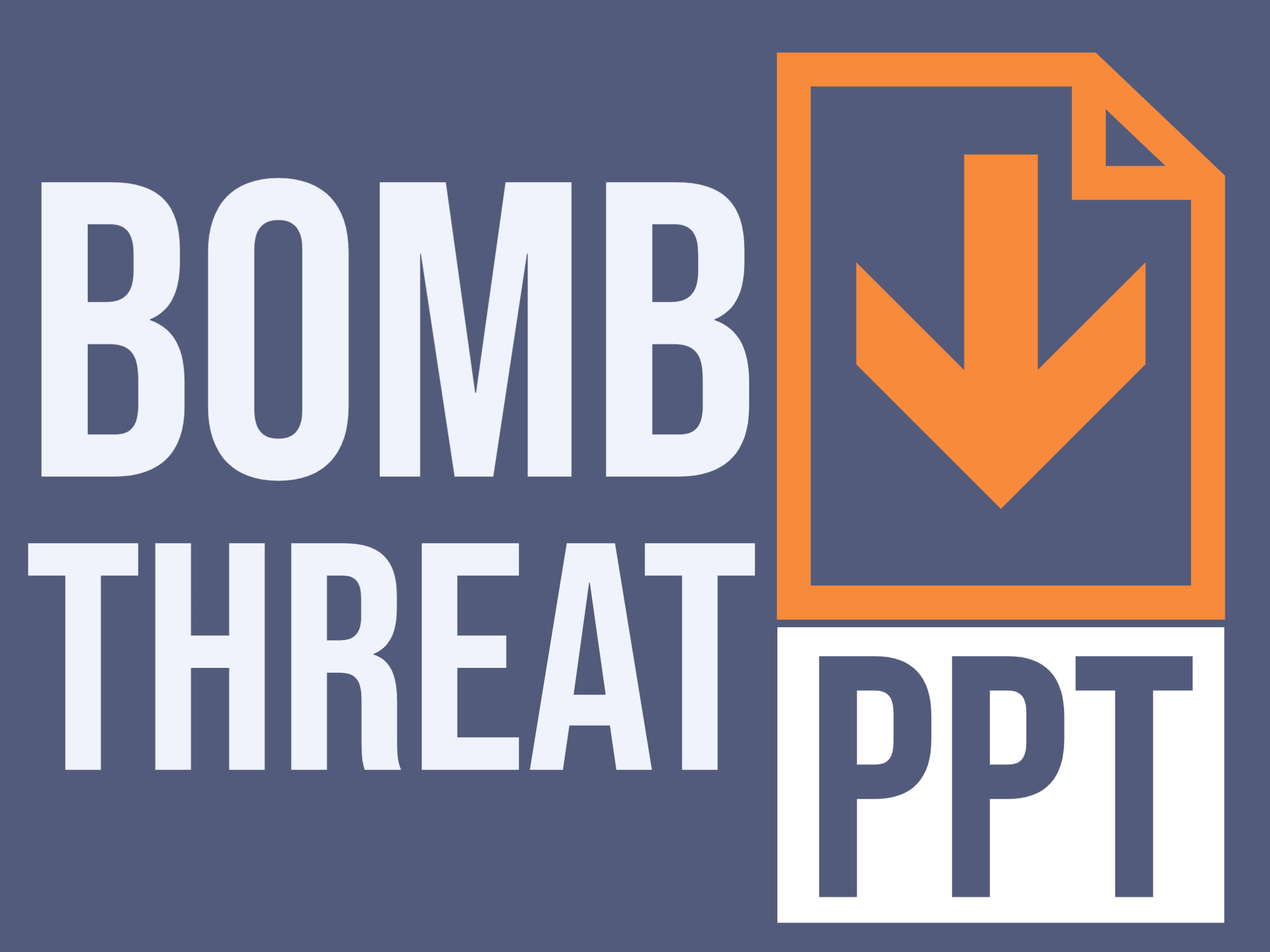 Bomb threat template. Add a bomb threat security assignment instruction or SOP.  Be prepared to deal with a bomb threat being made to you or your organisation.