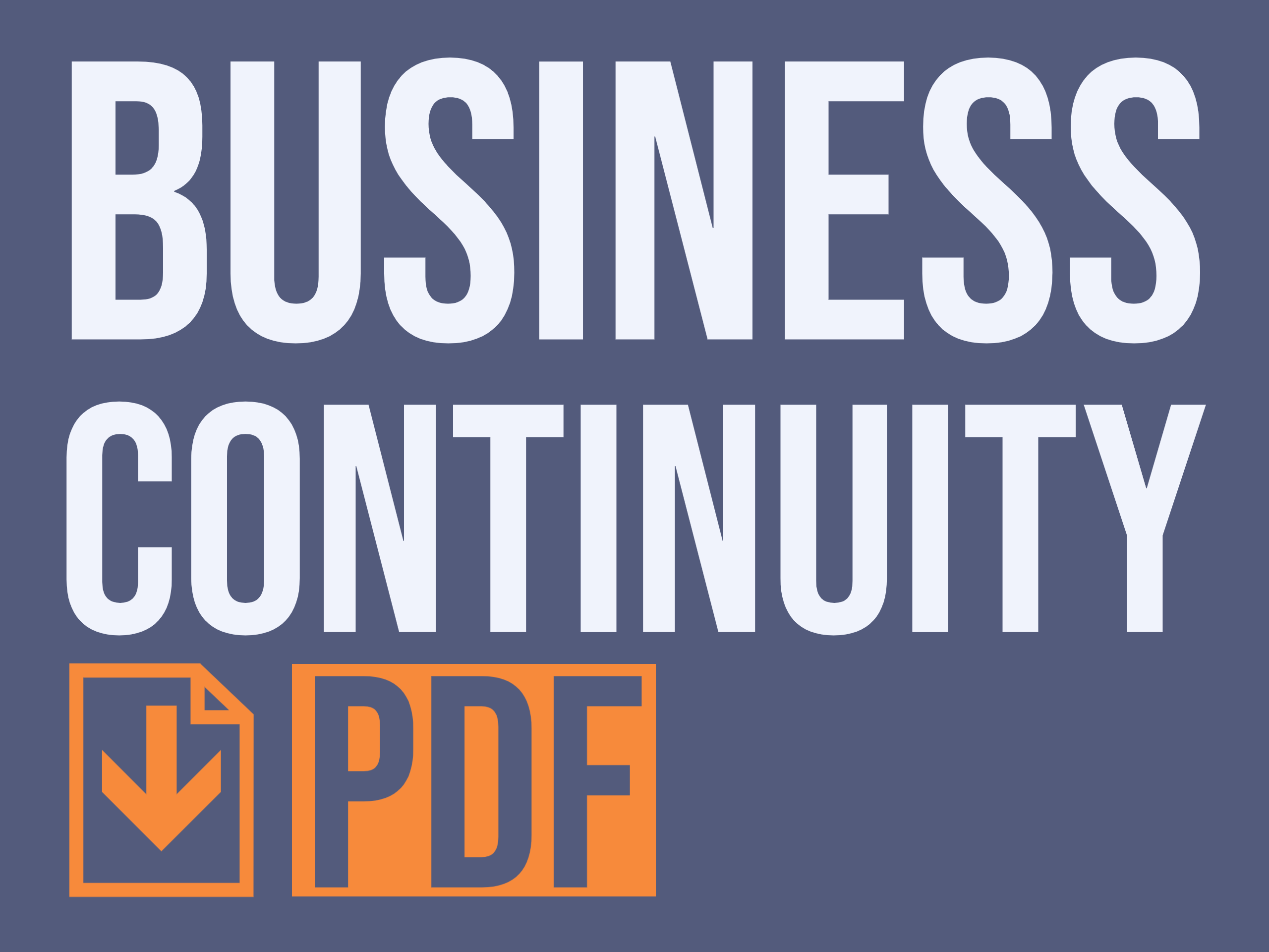 Business continuity template. Incorporate as an SOP or assignment instruction for when disaster strikes.