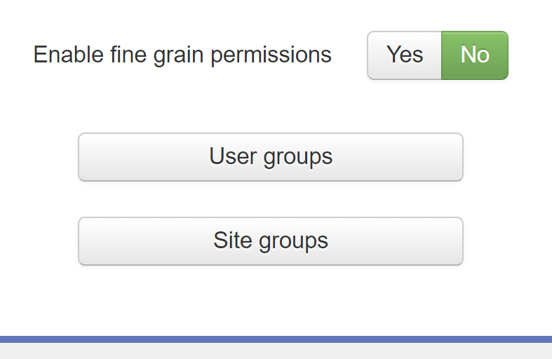 Fine grain permissions feature