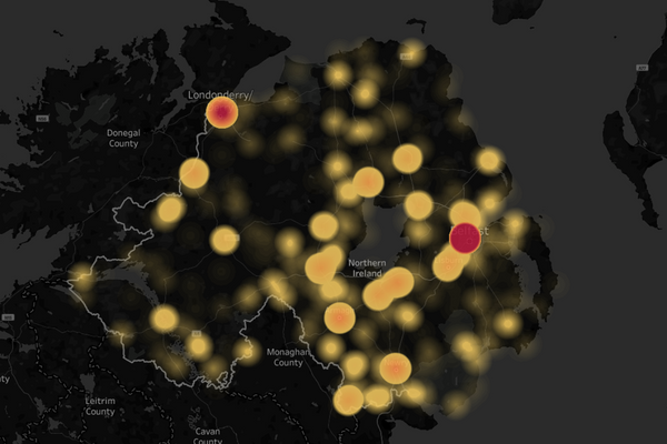Security incidents shown on a heat map
